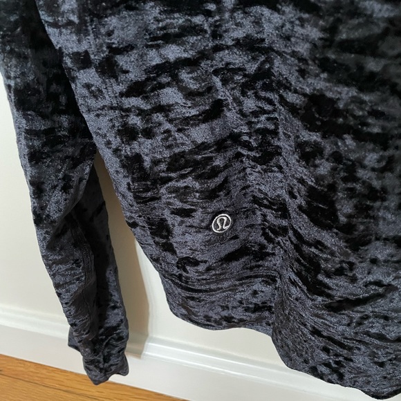 Lululemon Crew, crushed velvet, black/blue - Picture 2 of 5